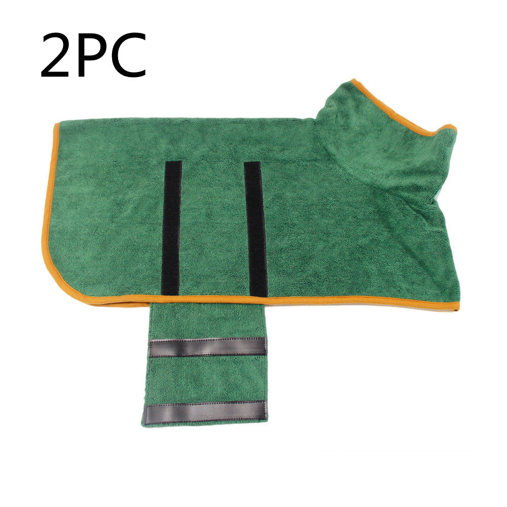 Absorbent Pet Bathrobe With Waist-wrapped Microfiber - My Store