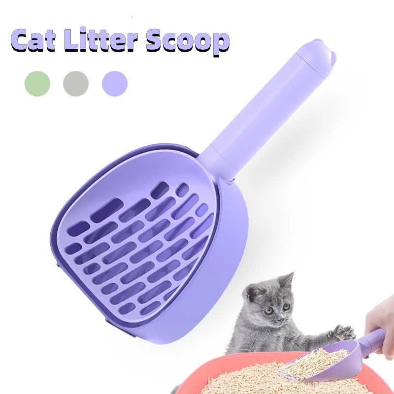 Cat Litter Scoop Plastic Cats Poop Scoop With Base Pets Cleanning Tool Cat Toilet Products Durable Litter Box Cleaner Shovel Pet Products - My Store