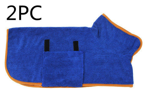 Absorbent Pet Bathrobe With Waist-wrapped Microfiber - My Store