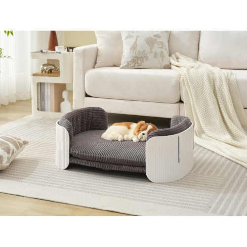 Indoor Pet Furniture Elevated With Removable Mattress Cover Suitable For Kitty, Puppy Or Small Animal