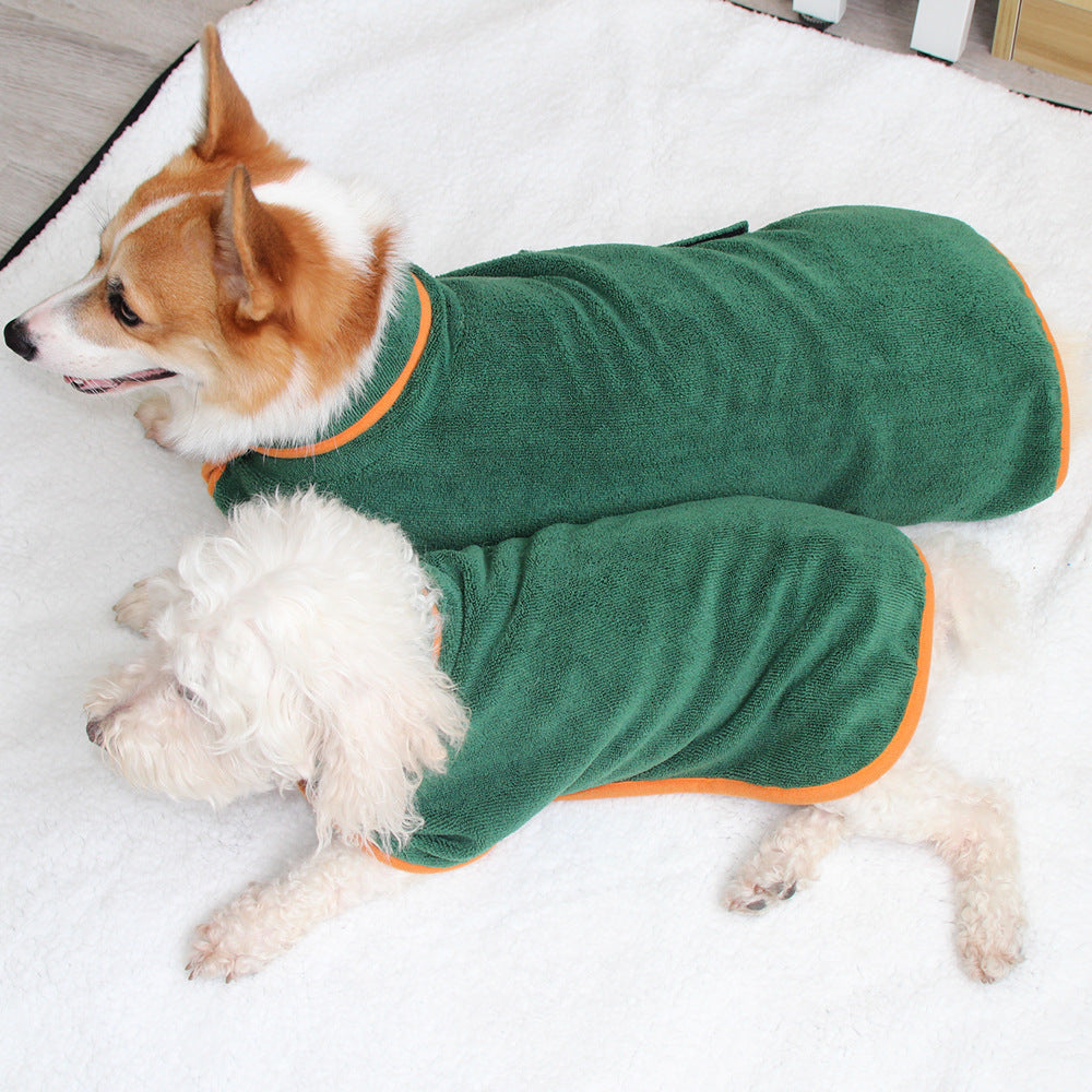 Absorbent Pet Bathrobe With Waist-wrapped Microfiber - My Store